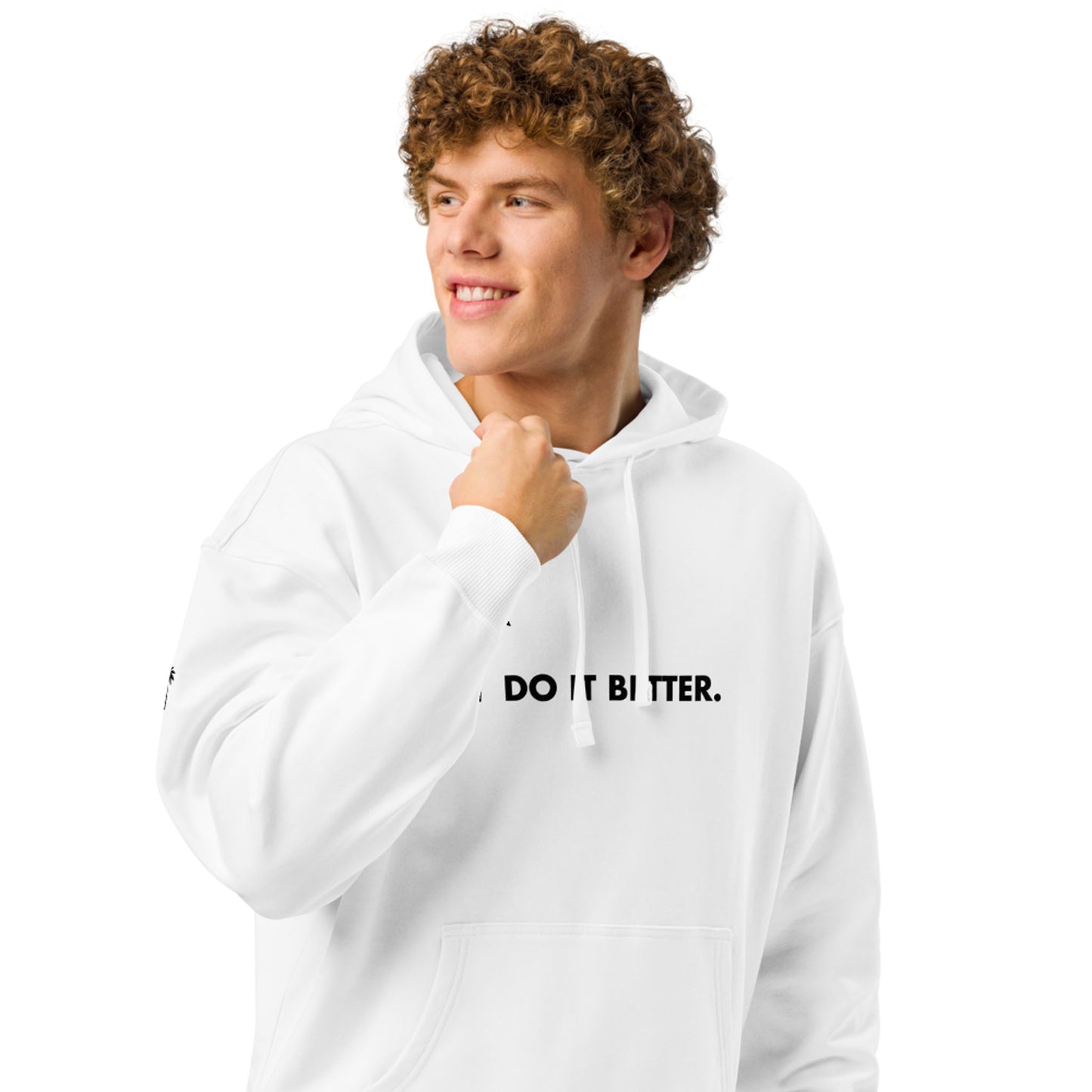 "Better" Premium Oversized & Heavyweight Hoodie | Unisex | Black Graphic