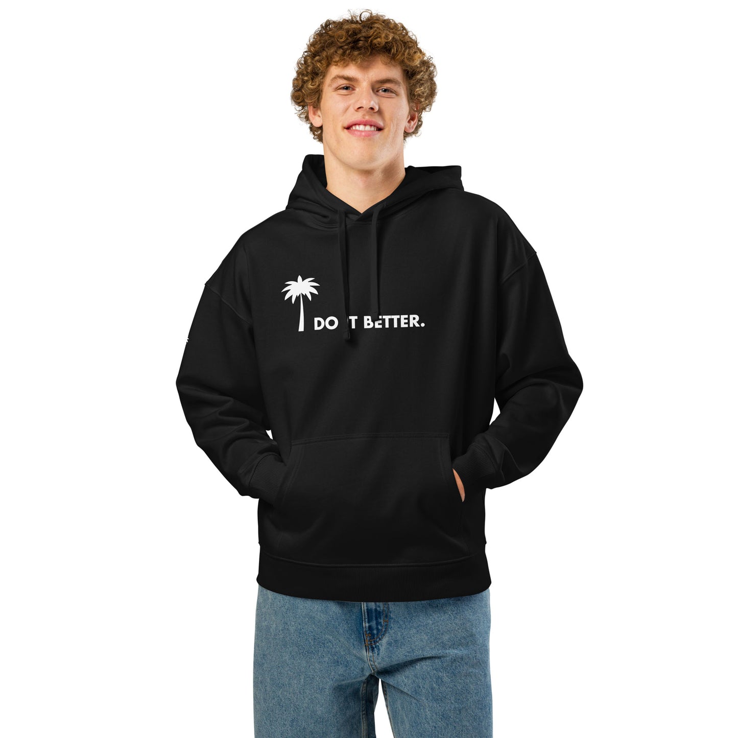 "Better" Premium Oversized & Heavyweight Hoodie | Unisex | White Graphic