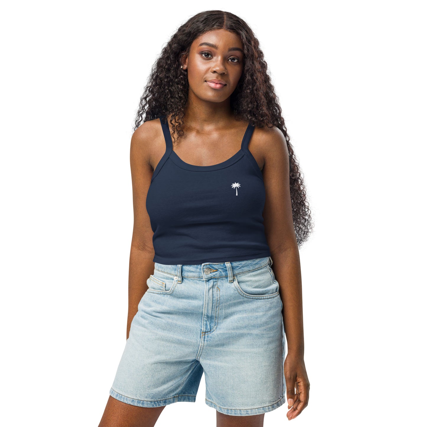 "Cindy" Micro-Rib Tank Top | Women's | White Palm