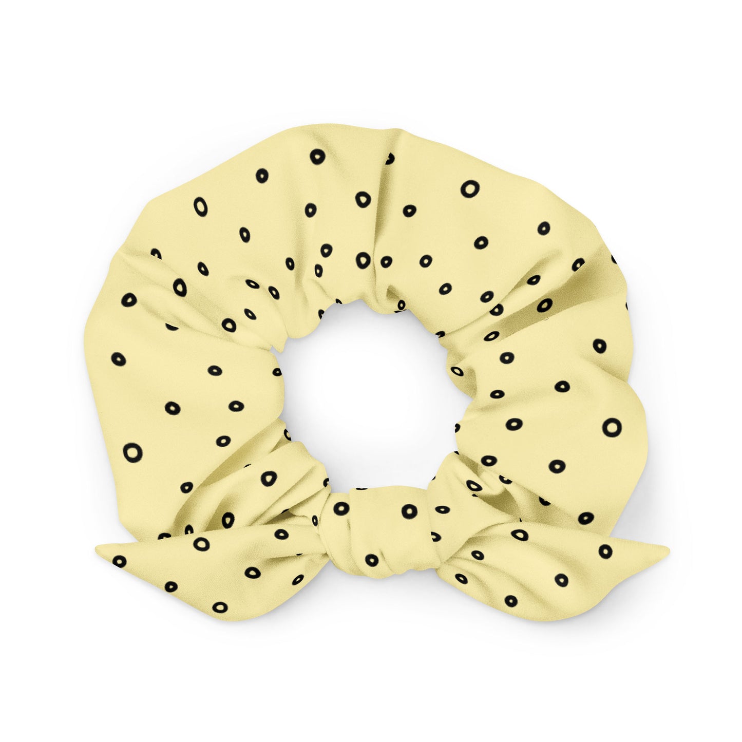 “Jenna” Dotted Hair Tie Scrunchie