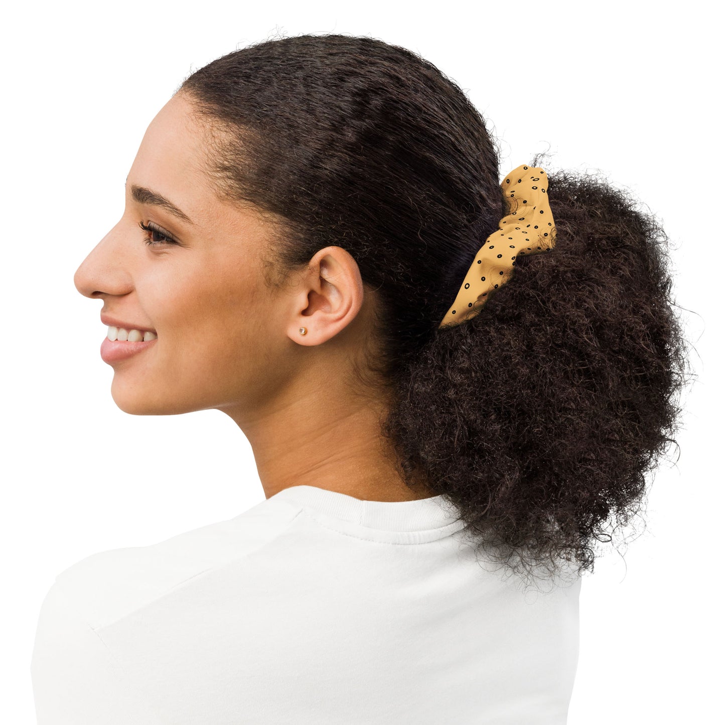 “Jenna” Dotted Hair Tie Scrunchie