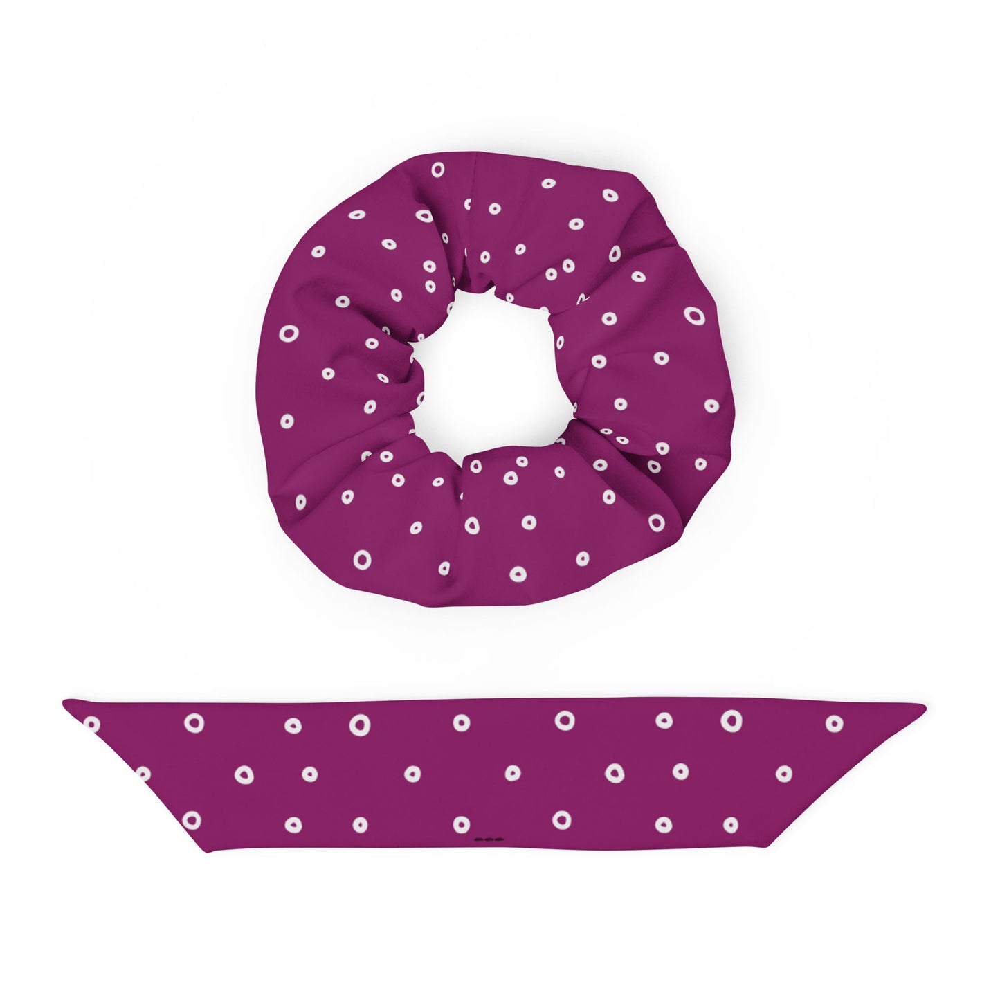 “Jenna” Dotted Hair Tie Scrunchie