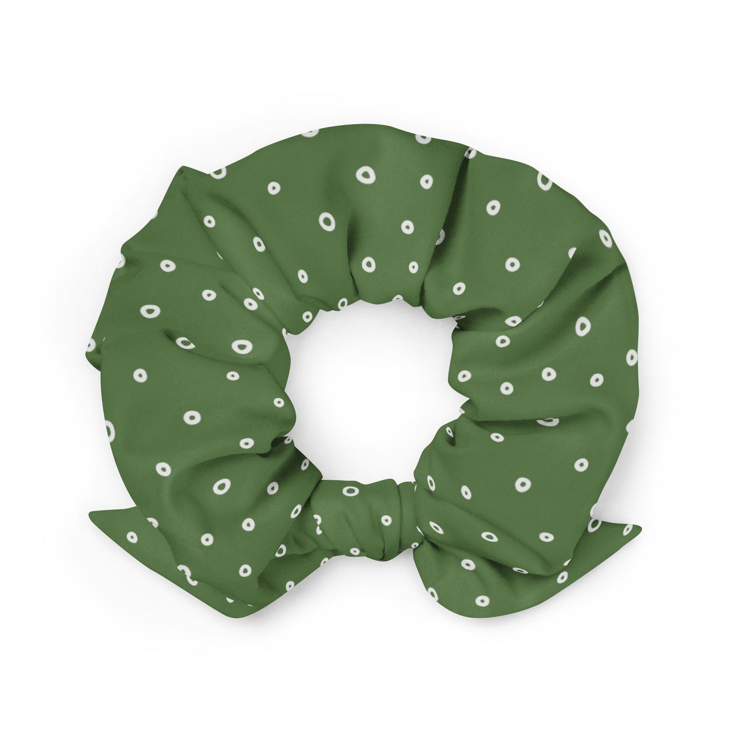 “Jenna” Dotted Hair Tie Scrunchie