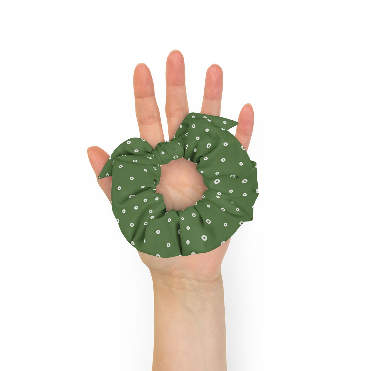 “Jenna” Dotted Hair Tie Scrunchie