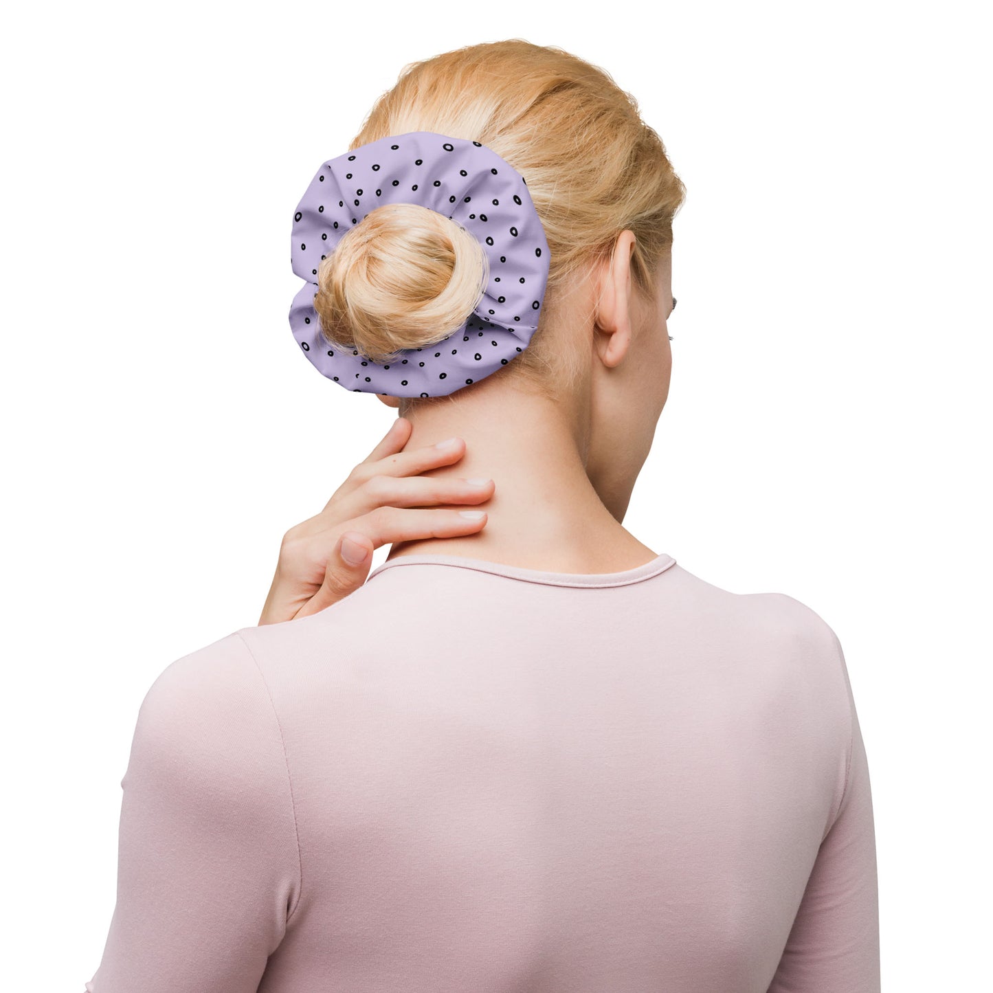 “Jenna” Dotted Hair Tie Scrunchie