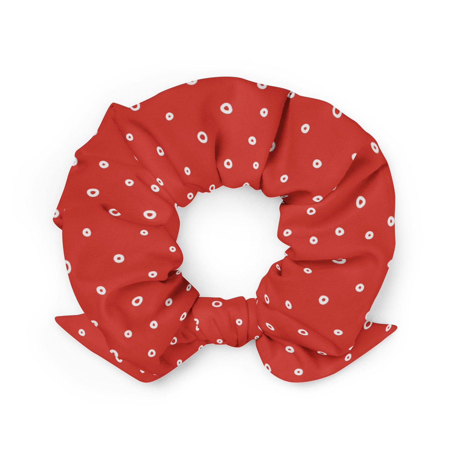 “Jenna” Dotted Hair Tie Scrunchie