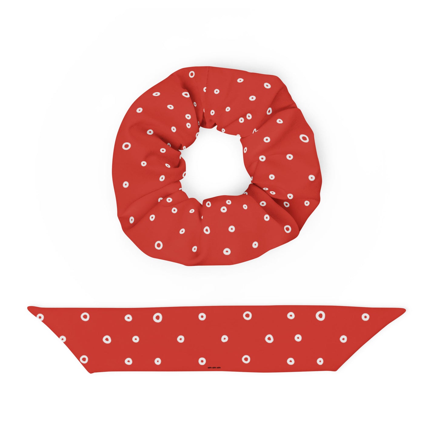 “Jenna” Dotted Hair Tie Scrunchie