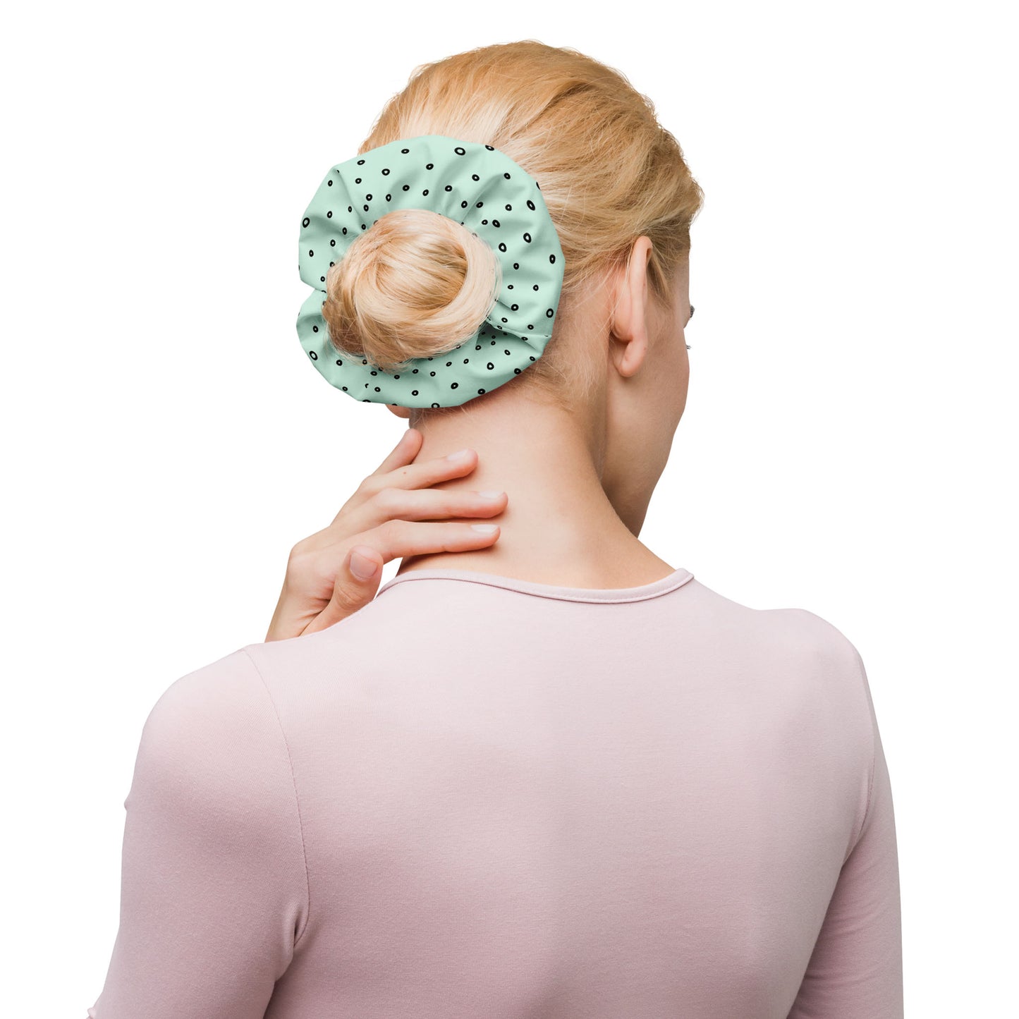 “Jenna” Dotted Hair Tie Scrunchie