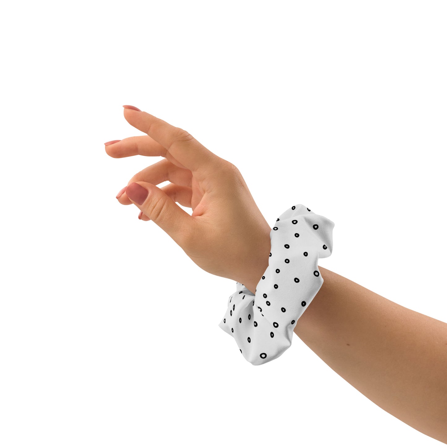 “Jenna” Dotted Hair Tie Scrunchie