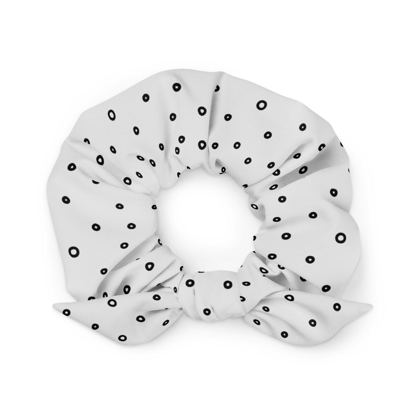 “Jenna” Dotted Hair Tie Scrunchie