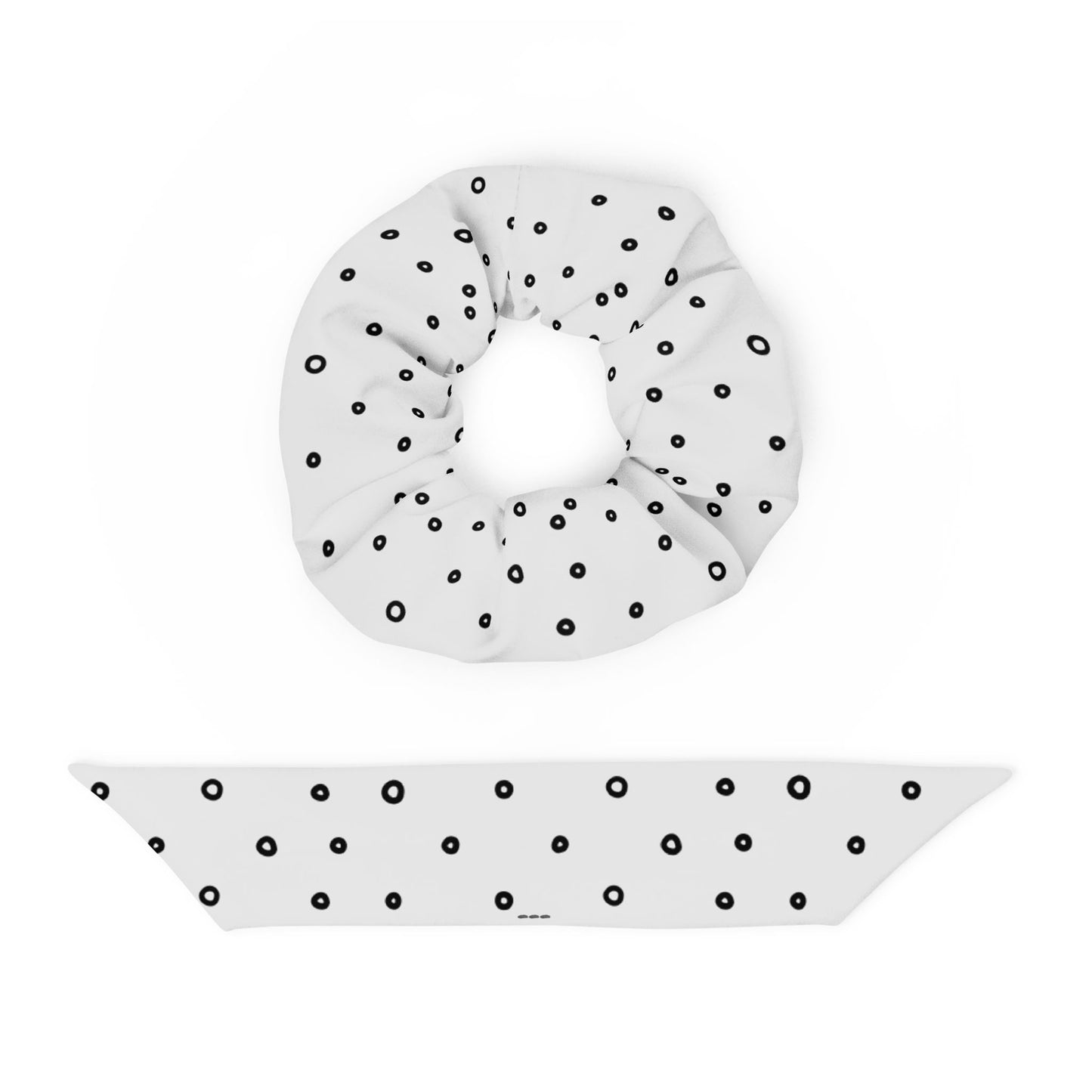 “Jenna” Dotted Hair Tie Scrunchie