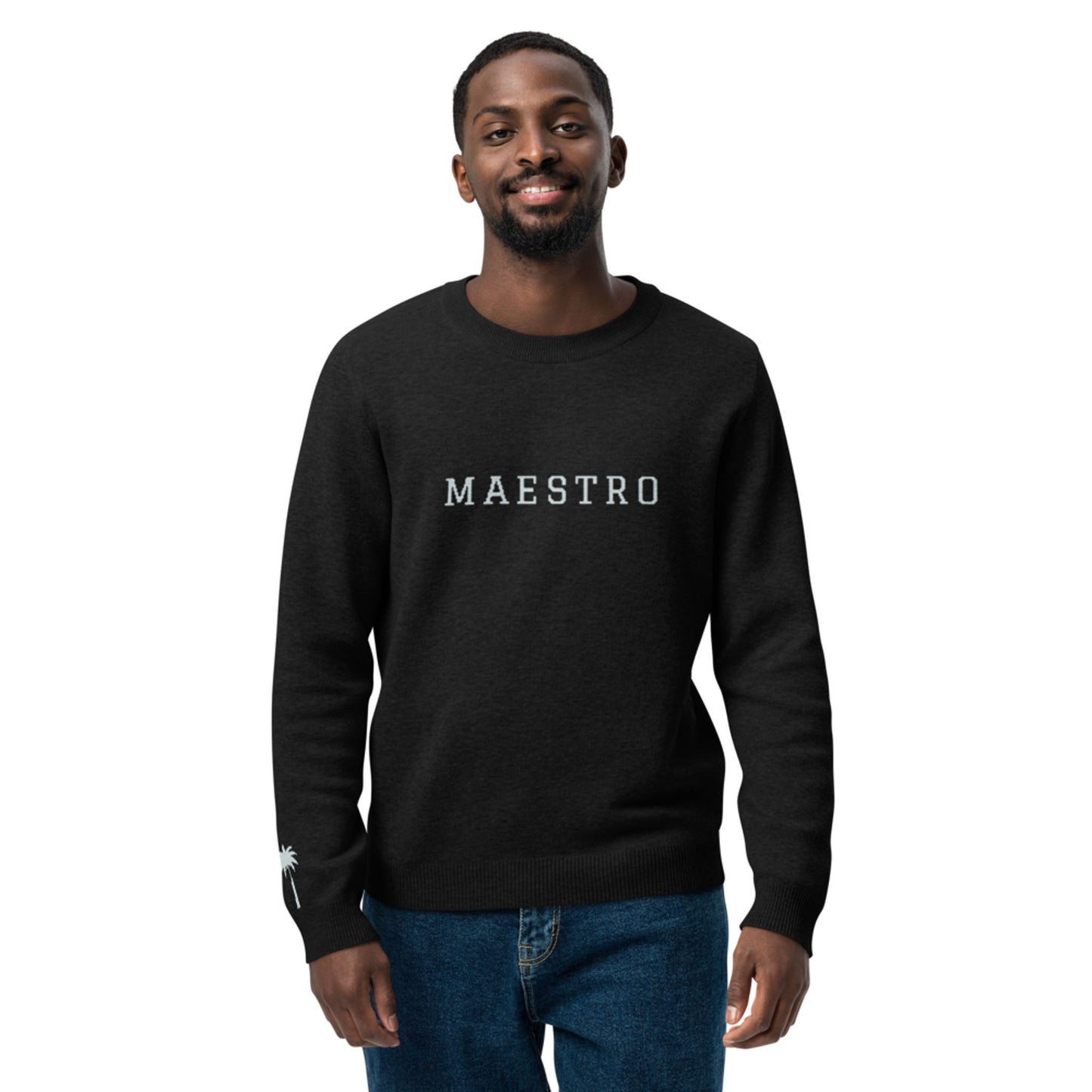 "Maestro" Jacquard-Knitted Crew-Neck Sweater | Classic Fit | Unisex