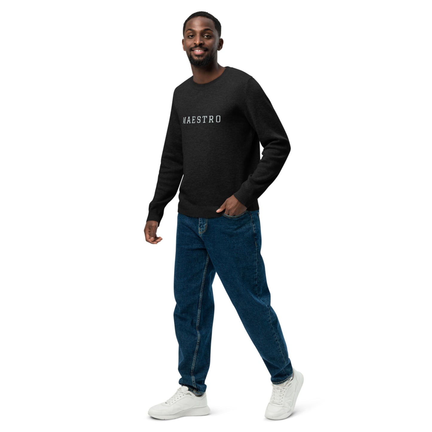 "Maestro" Jacquard-Knitted Crew-Neck Sweater | Classic Fit | Unisex