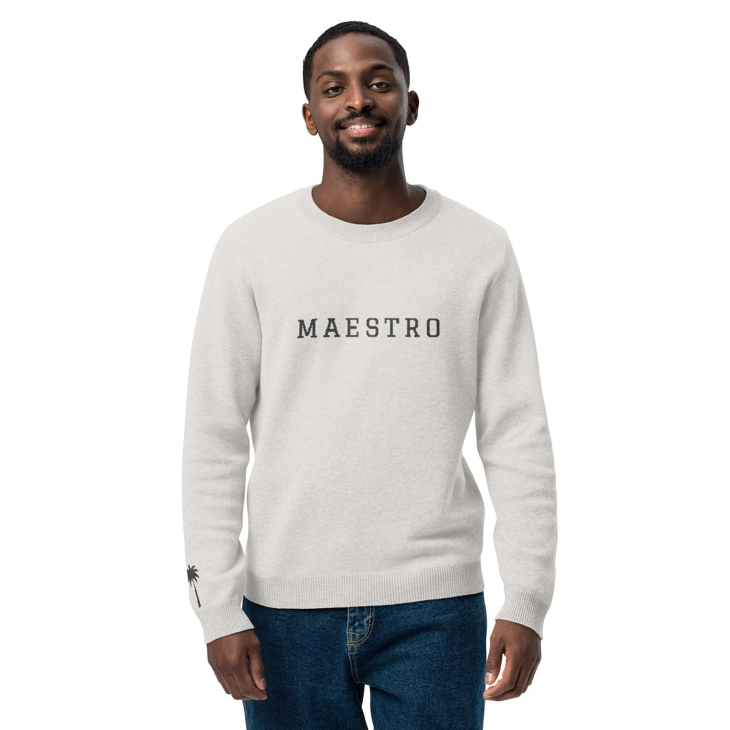"Maestro" Jacquard-Knitted Crew-Neck Sweater | Classic Fit | Unisex