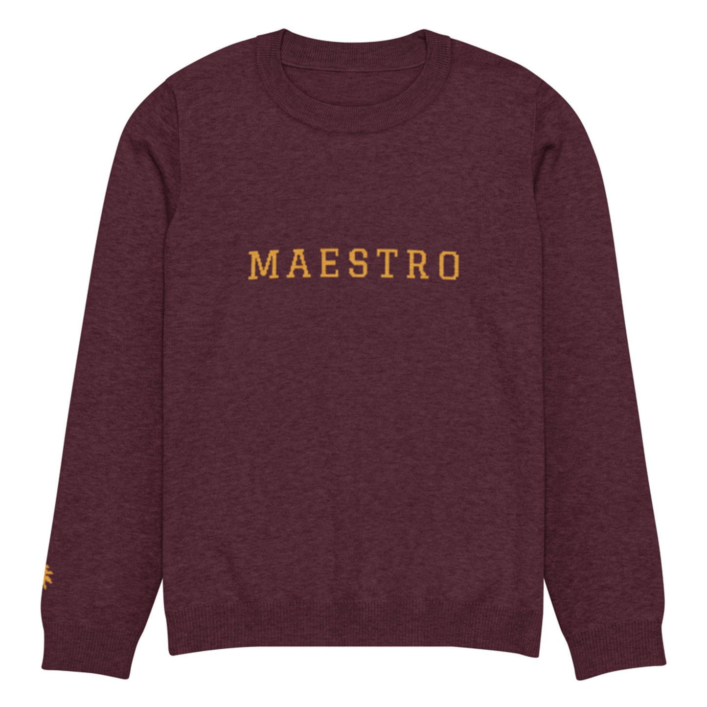 "Maestro" Jacquard-Knitted Crew-Neck Sweater | Classic Fit | Unisex