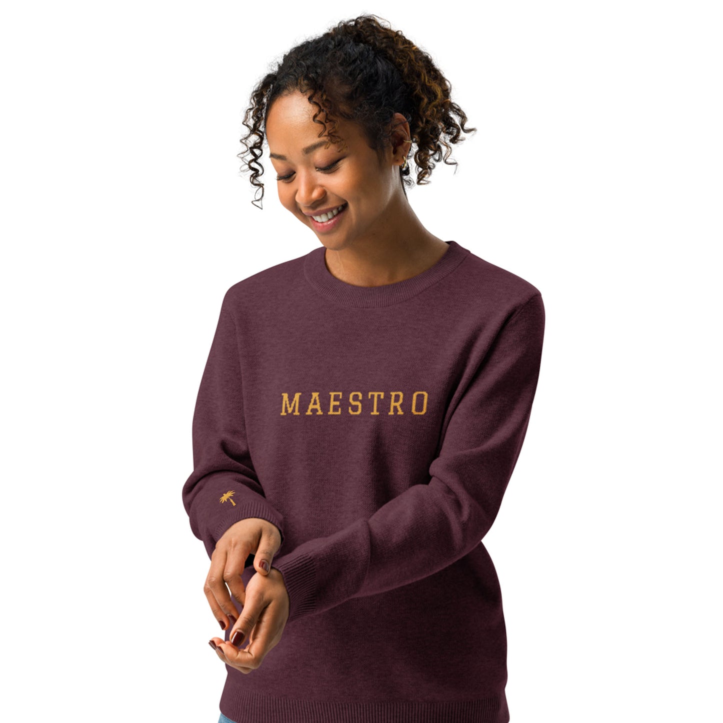 "Maestro" Jacquard-Knitted Crew-Neck Sweater | Classic Fit | Unisex