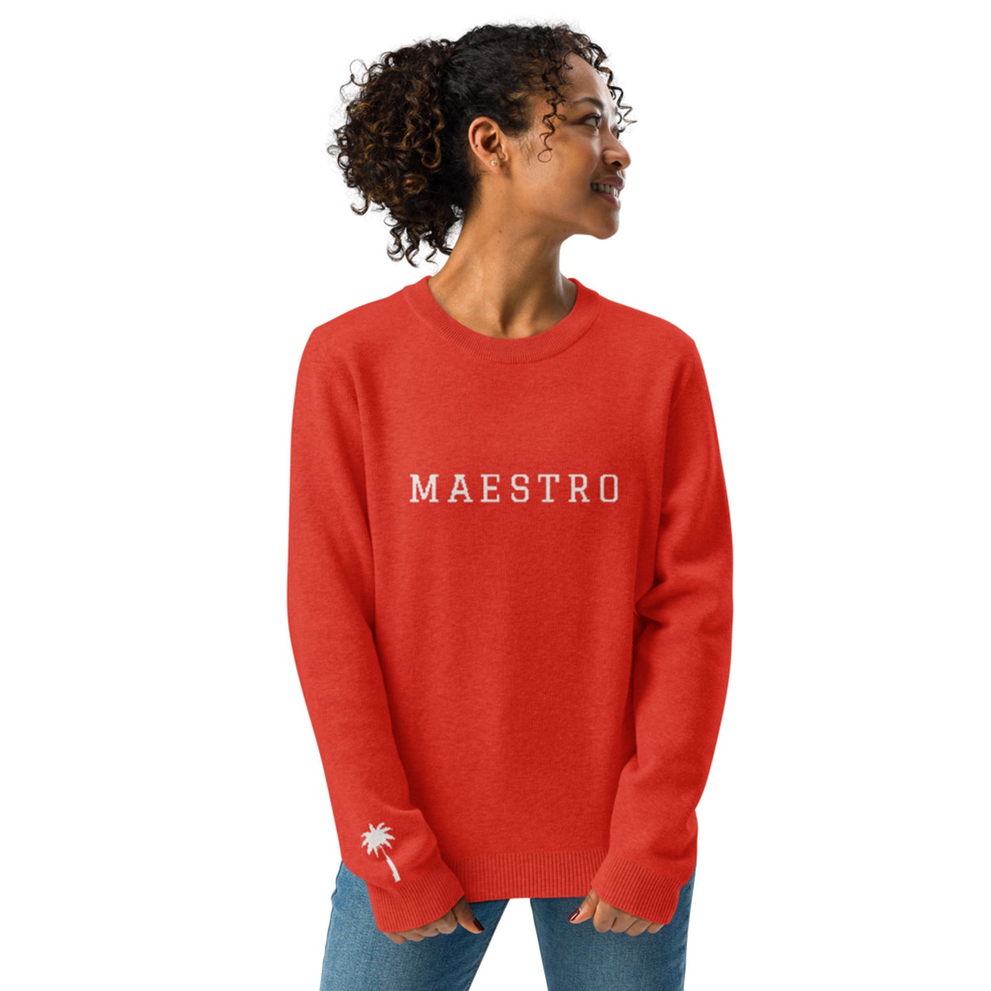 "Maestro" Jacquard-Knitted Crew-Neck Sweater | Classic Fit | Unisex