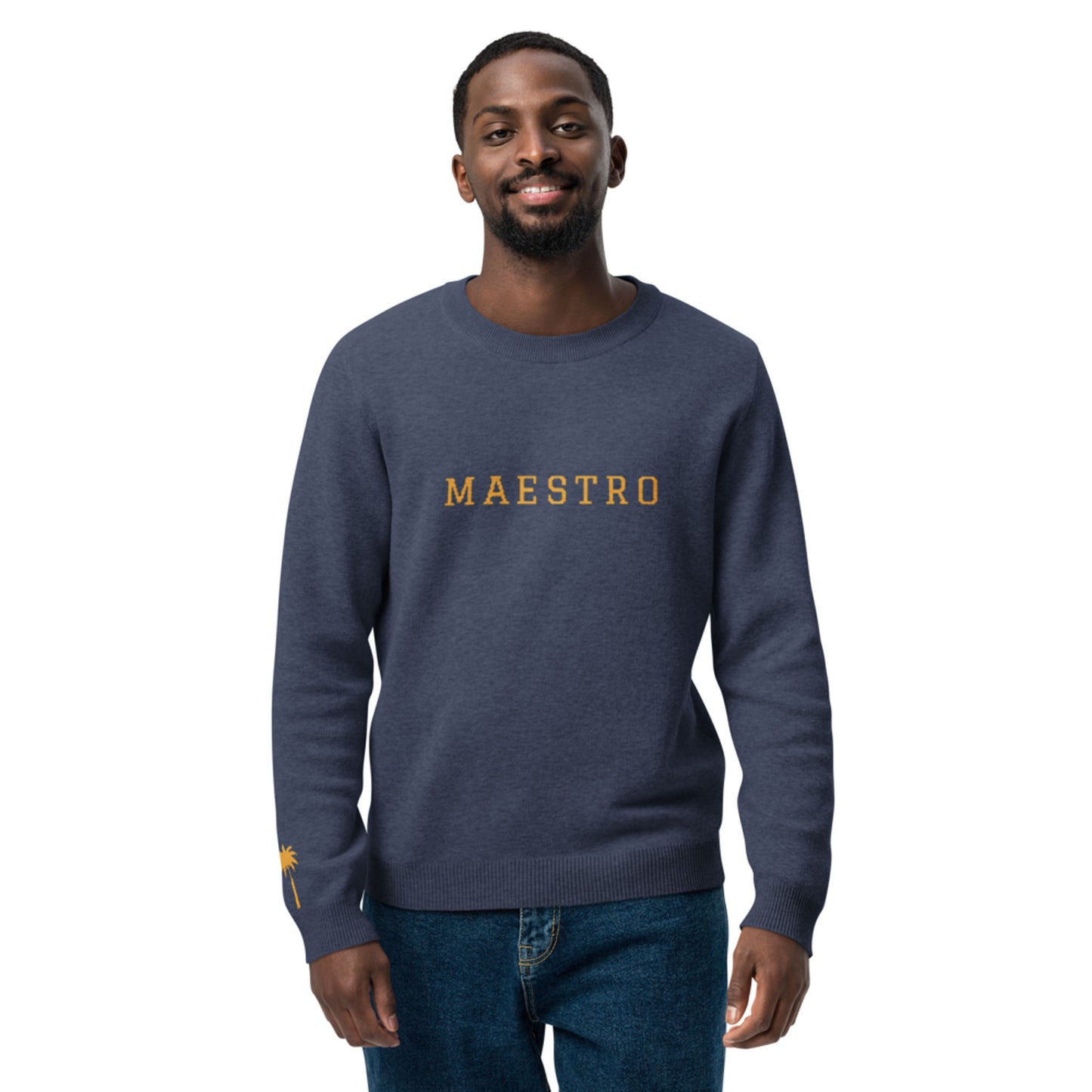 "Maestro" Jacquard-Knitted Crew-Neck Sweater | Classic Fit | Unisex
