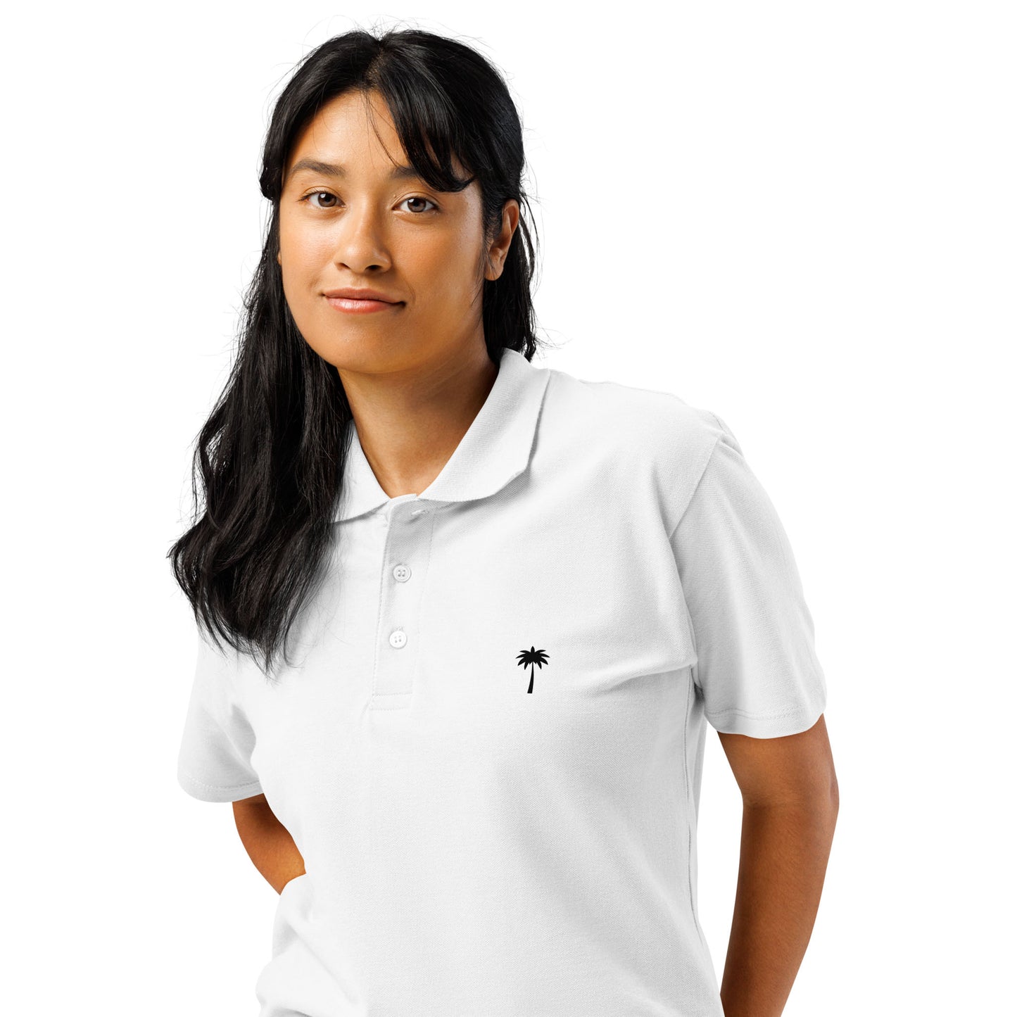 "Perry" Premium Pique Polo | Unisex | Black Palm