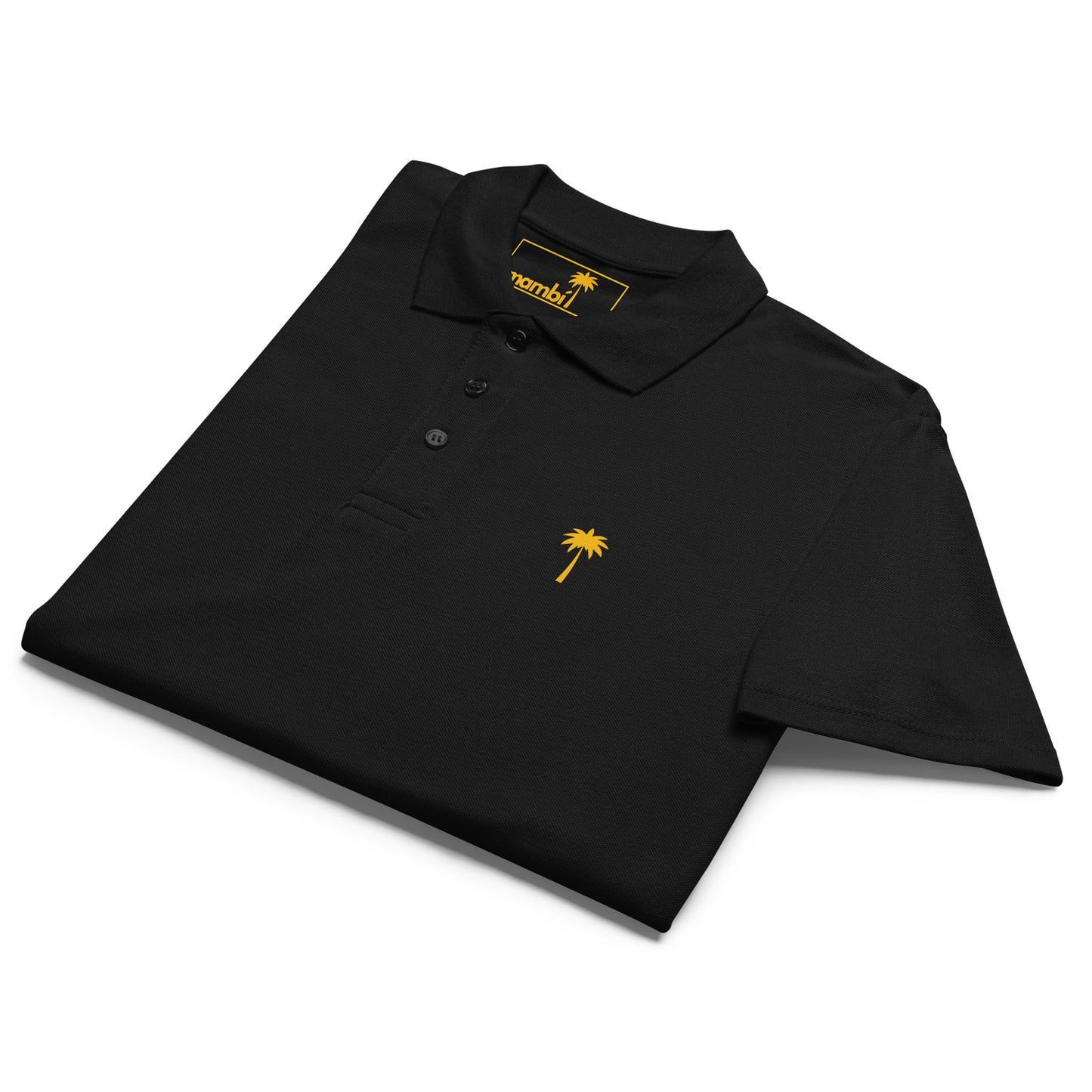 "Perry" Premium Pique Polo | Unisex | Gold Palm