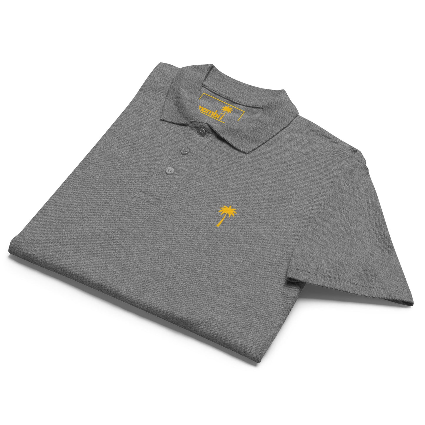 "Perry" Premium Pique Polo | Unisex | Gold Palm