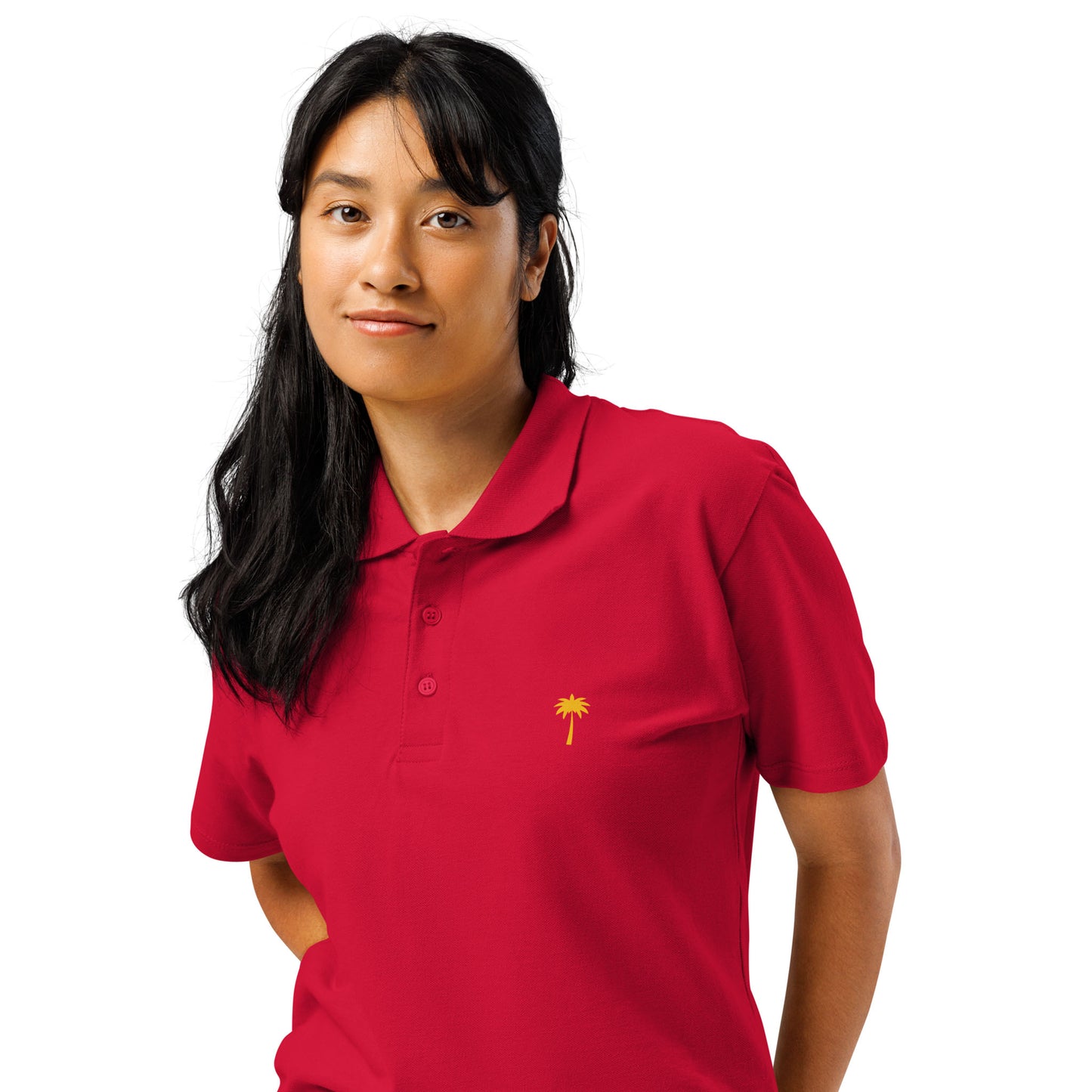 "Perry" Premium Pique Polo | Unisex | Gold Palm