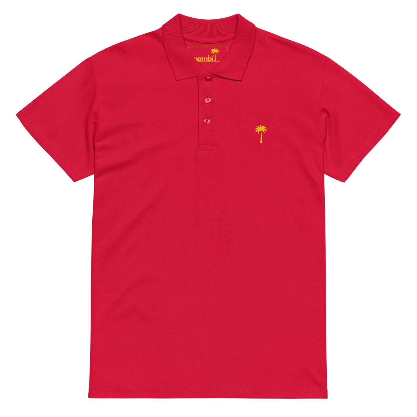 "Perry" Premium Pique Polo | Unisex | Gold Palm
