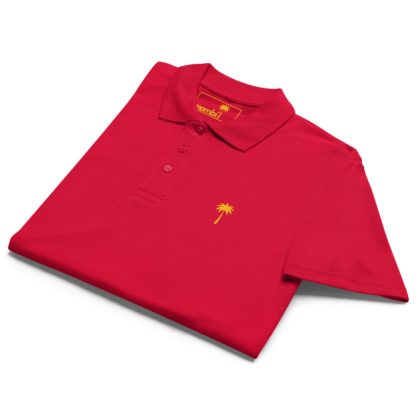 "Perry" Premium Pique Polo | Unisex | Gold Palm