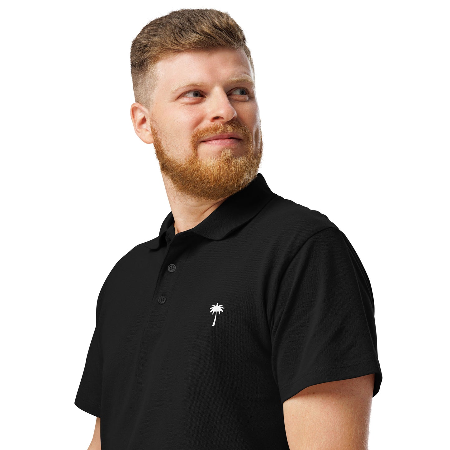 "Perry" Premium Pique Polo | Unisex | White Palm