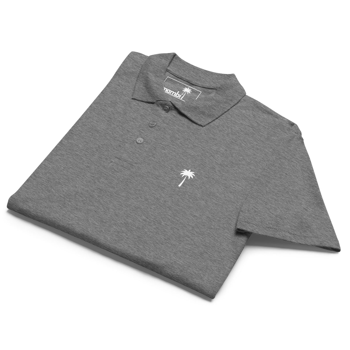 "Perry" Premium Pique Polo | Unisex | White Palm
