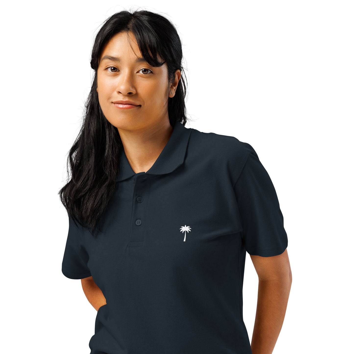 "Perry" Premium Pique Polo | Unisex | White Palm