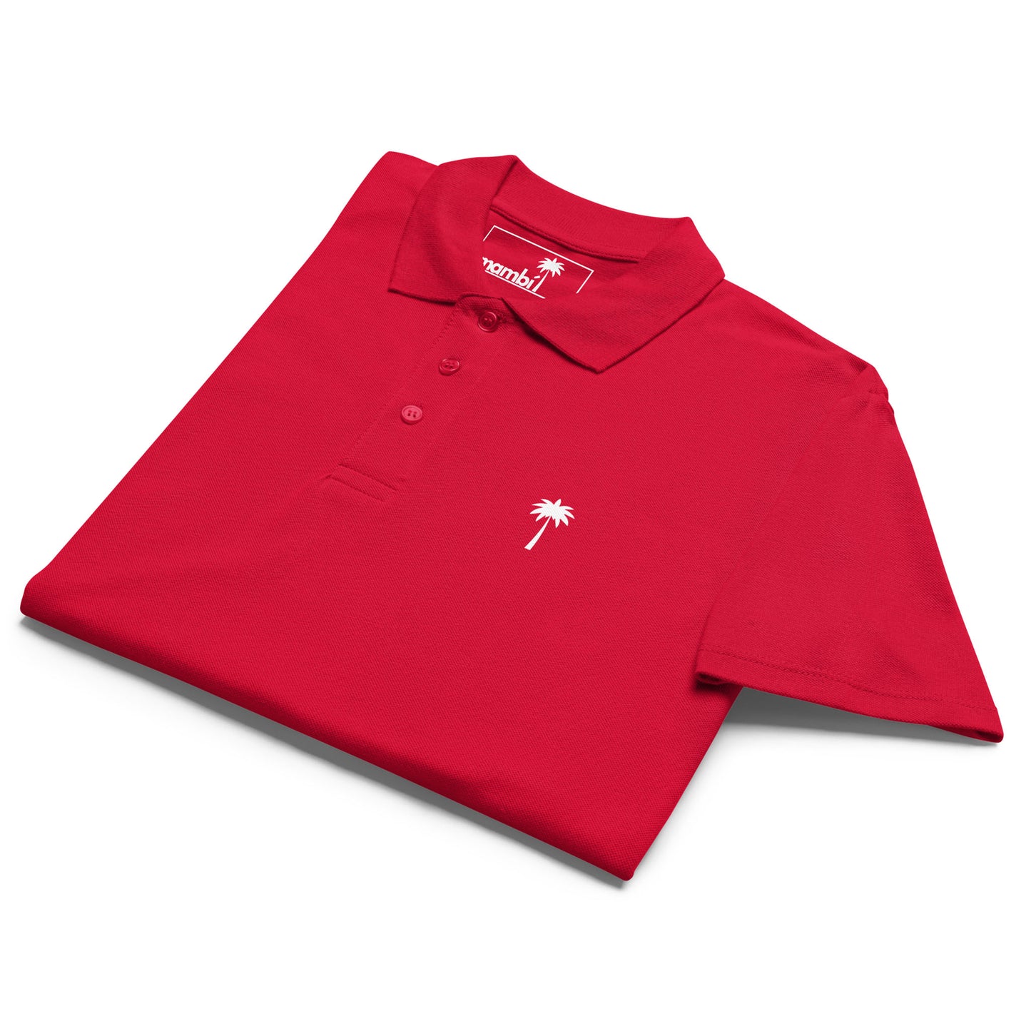 "Perry" Premium Pique Polo | Unisex | White Palm