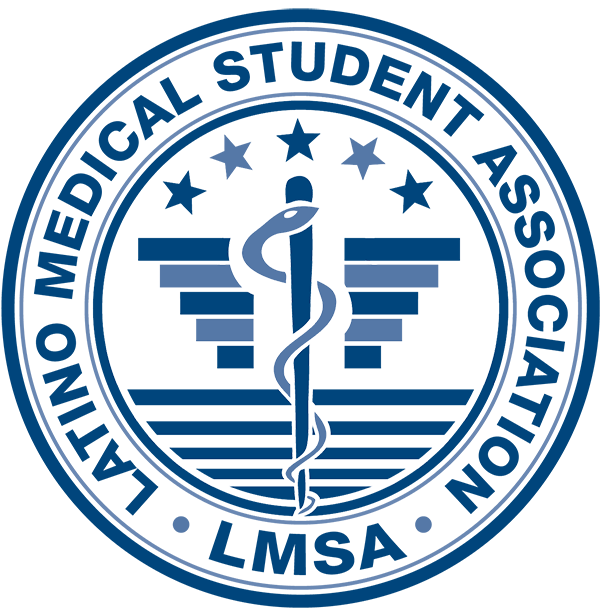 A banner containing the Latino Medical Student Association seal.