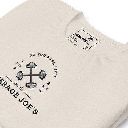 "Average Joe's" Short-Sleeve Graphic Tee | Unisex | Black Print