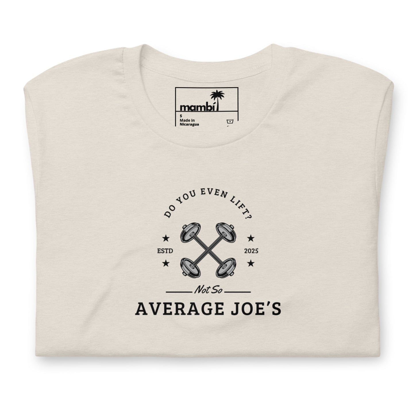 "Average Joe's" Short-Sleeve Graphic Tee | Unisex | Black Print