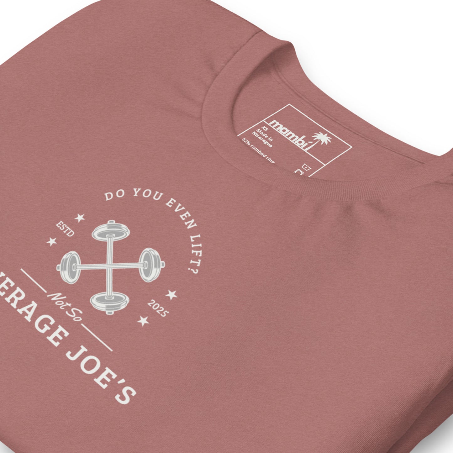 "Average Joe's" Short-Sleeve Graphic Tee | Unisex | White Print