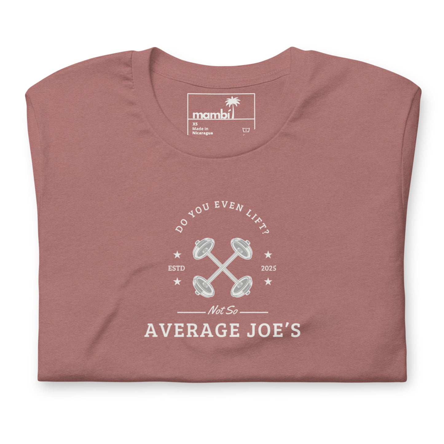 "Average Joe's" Short-Sleeve Graphic Tee | Unisex | White Print