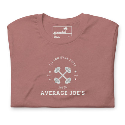 "Average Joe's" Short-Sleeve Graphic Tee | Unisex | White Print