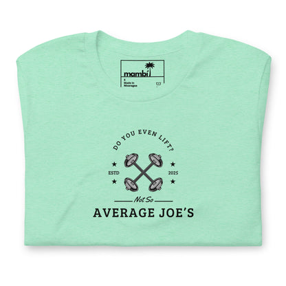 "Average Joe's" Short-Sleeve Graphic Tee | Unisex | Black Print