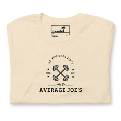"Average Joe's" Short-Sleeve Graphic Tee | Unisex | Black Print