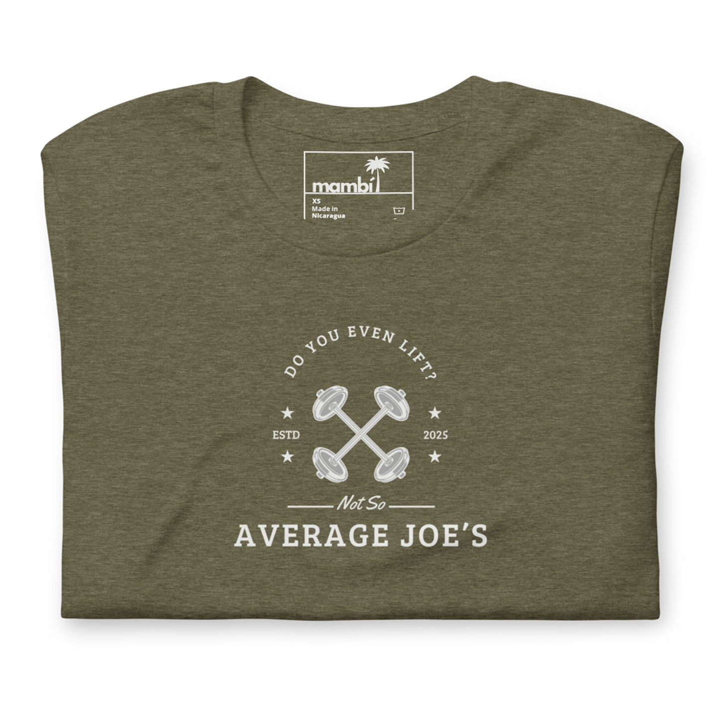 "Average Joe's" Short-Sleeve Graphic Tee | Unisex | White Print