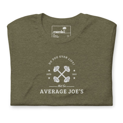 "Average Joe's" Short-Sleeve Graphic Tee | Unisex | White Print