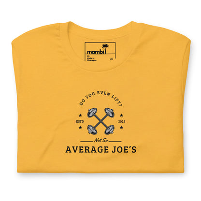 "Average Joe's" Short-Sleeve Graphic Tee | Unisex | Black Print