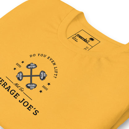 "Average Joe's" Short-Sleeve Graphic Tee | Unisex | Black Print