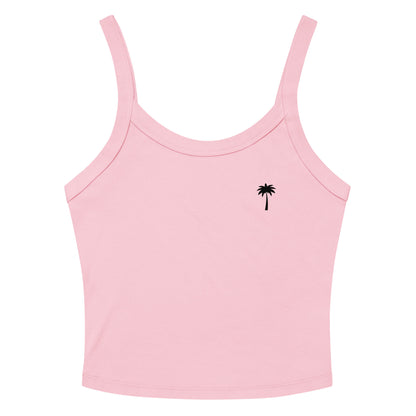 "Cindy" Micro-Rib Tank Top | Women's | Black Palm