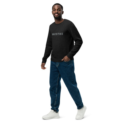 "Maestro" Jacquard-Knitted Crew-Neck Sweater | Classic Fit | Unisex