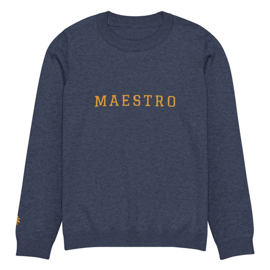 "Maestro" Jacquard-Knitted Crew-Neck Sweater | Classic Fit | Unisex