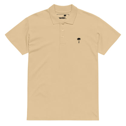 "Perry" Premium Pique Polo | Unisex | Black Palm