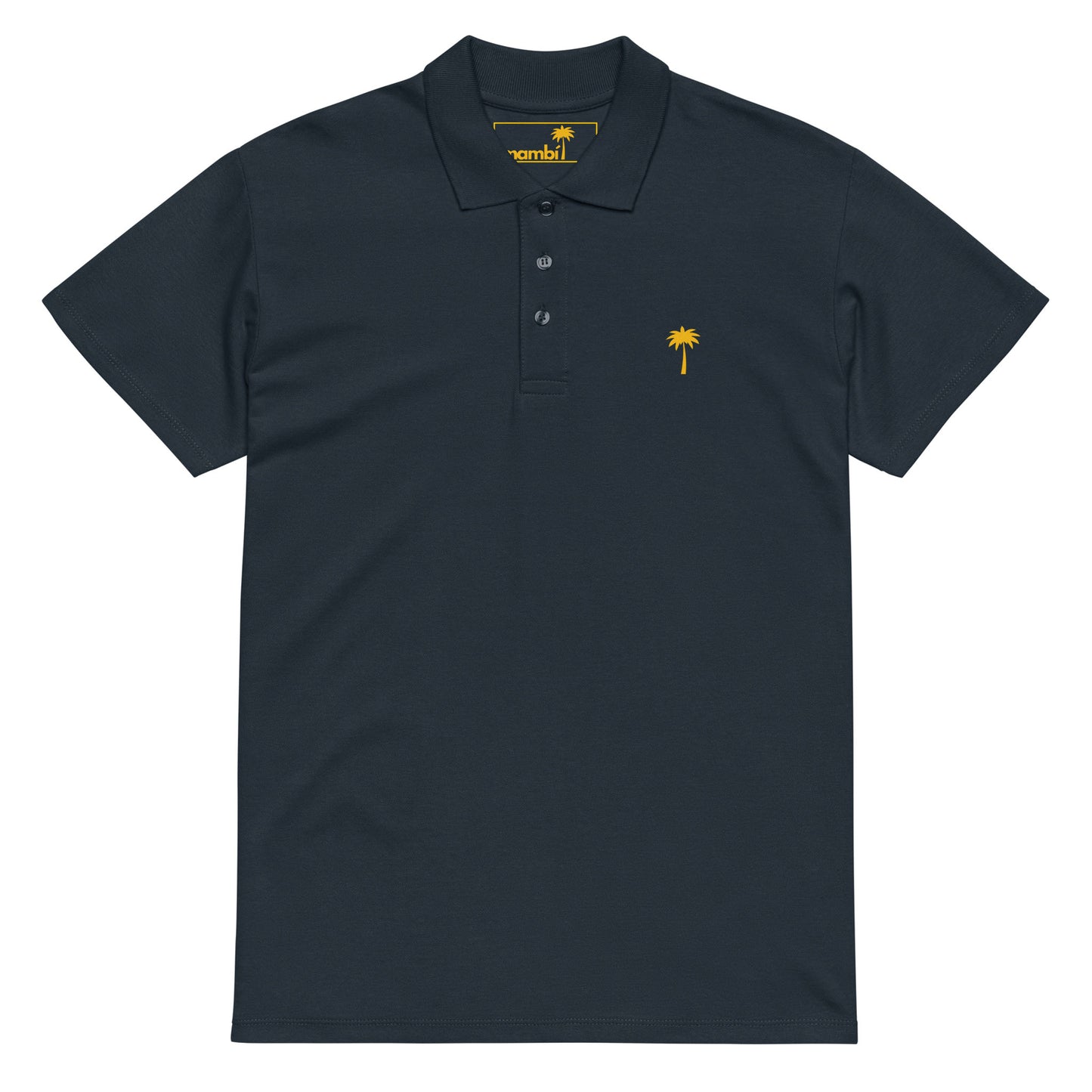 "Perry" Premium Pique Polo | Unisex | Gold Palm