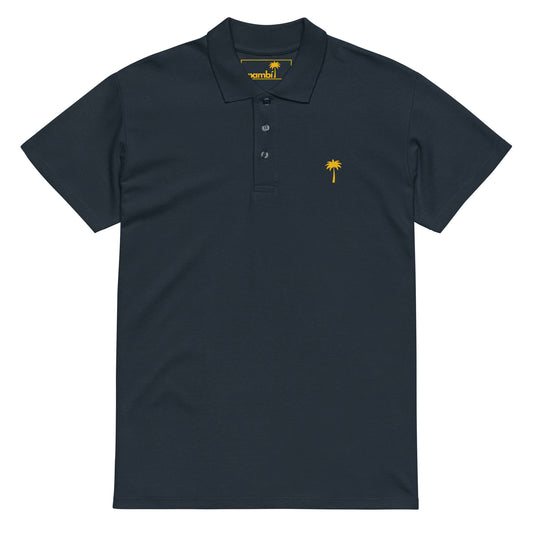 "Perry" Premium Pique Polo | Unisex | Gold Palm